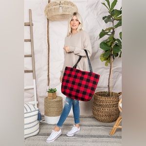 Buffalo Plaid Tote